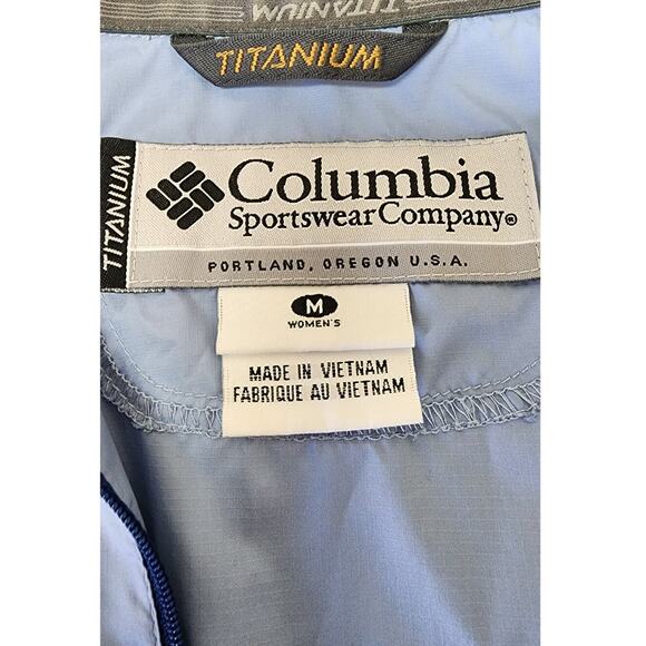 Columbia VTG Titanium LightWeight Waterproof  1/2 Zip Windbreaker Womens Med - Picture 8 of 11